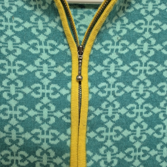 Cabela's Women's Quiet Luxury Nordic Teal Merino Wool Blend Cardigan Size Large - Picture 2 of 5